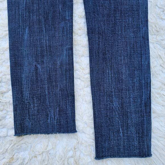 Dark Stretch Denim Skinny Jeans Size 6 Cropped Raw Hem Rock Republic Berlin - Picture 4 of 10